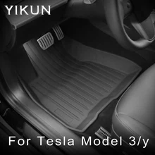 

3Pcs 3D TPE Special Foot Pad Floor Mat Carpet Liner Fully Surrounded Weather Waterproof Non-Slip For Tesla Model 3 Y 2021 2022