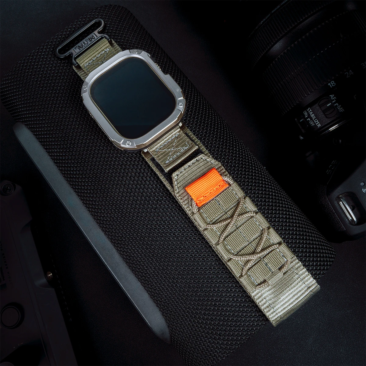 Enhanced Tactical Nylon Strap with TPU Anti-Drop Case