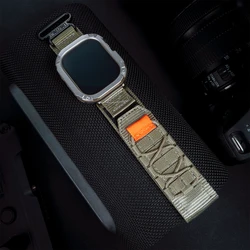 Enhanced Tactical Nylon Strap with TPU Anti-Drop Case for 49mm (Silvery grey)