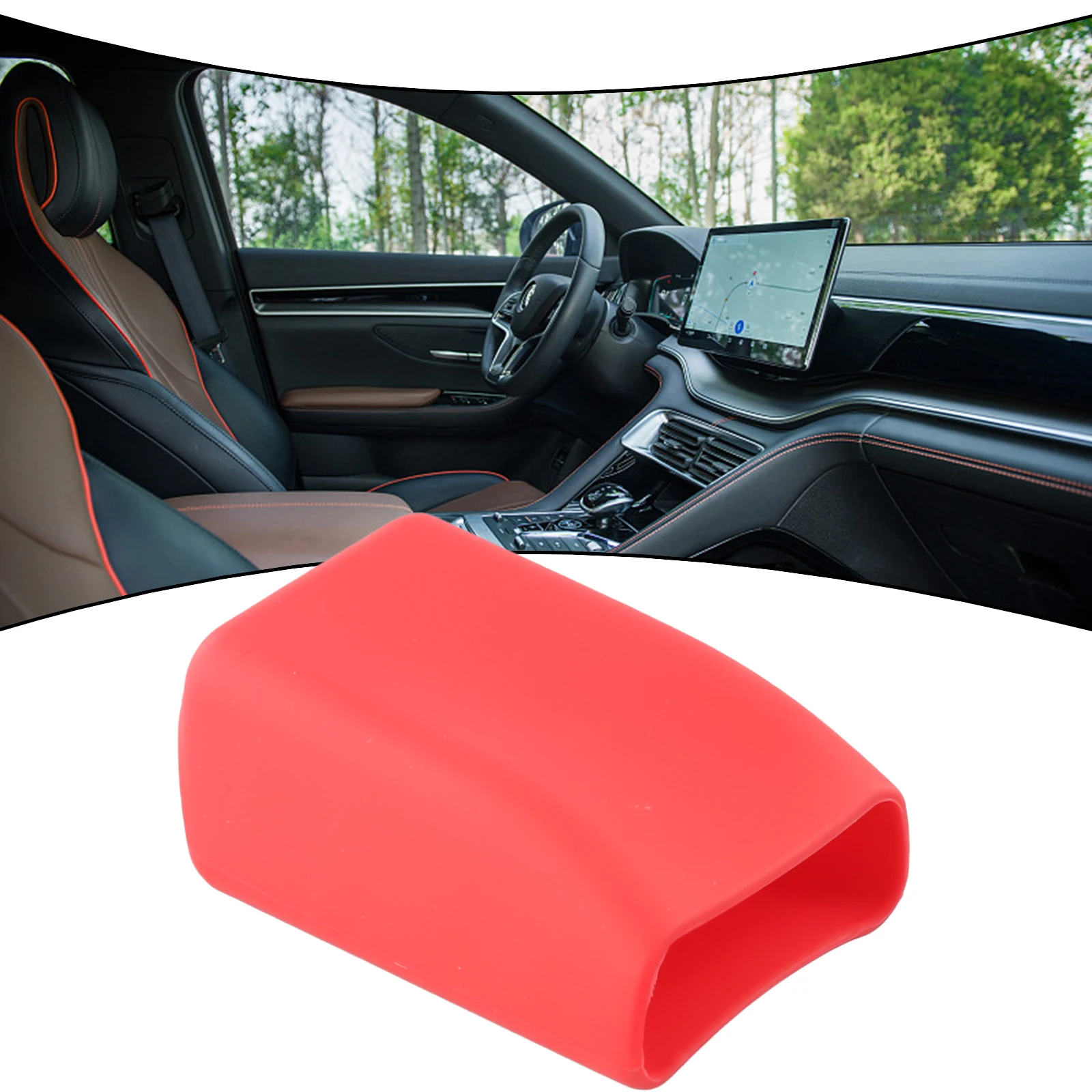 Case Seat Belt Buckle Cover Anti Scratch Car Dust Prevention Silica Gel Automobiles Interior Protective seat belt covers seat belt protector