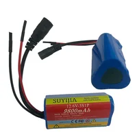 Batterie Li-Ion Rechargeable 3S1P 18650, 12V, 9800mAh, pour caméra de vidéosurveillance, alimentation de secours, avec chargeur 12.6V 4