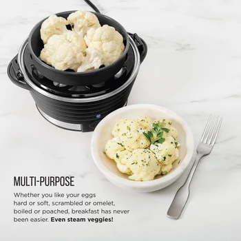 Everyday Plastic Electric 6 Egg Boiler Cooker With Built In Timer, Black 5