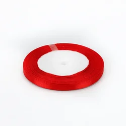 Elegant Red Satin Ribbon for Celebrations and Crafting (6mm Width)