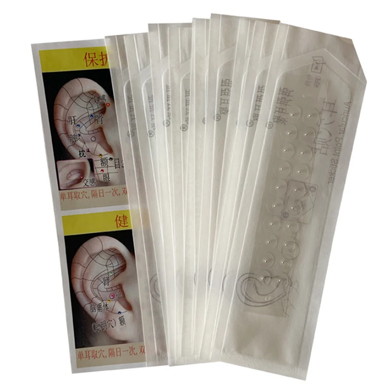 100/200Pcs Transparent Ear Point Stickers Ear Pressure Stick Acupuncture Magnetic Beads Auricular Ear Stickers Massage 2