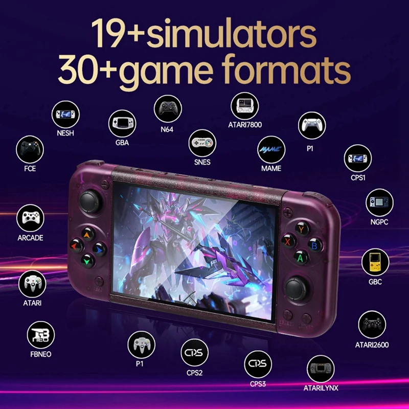 AU61-RG50XX Handheld Retro Game Console 5Inch Display 64G 20000+Video Games 3D Joystick LINUX For GBC GBA PSP 19+Simulator