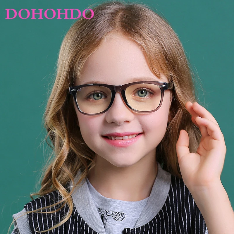 Kids Anti Blue Light Glasses Silicone Nose Pads Round TR90 Children Ipad Tablet Handphone Gaming Computer Eye Care UV Glasses