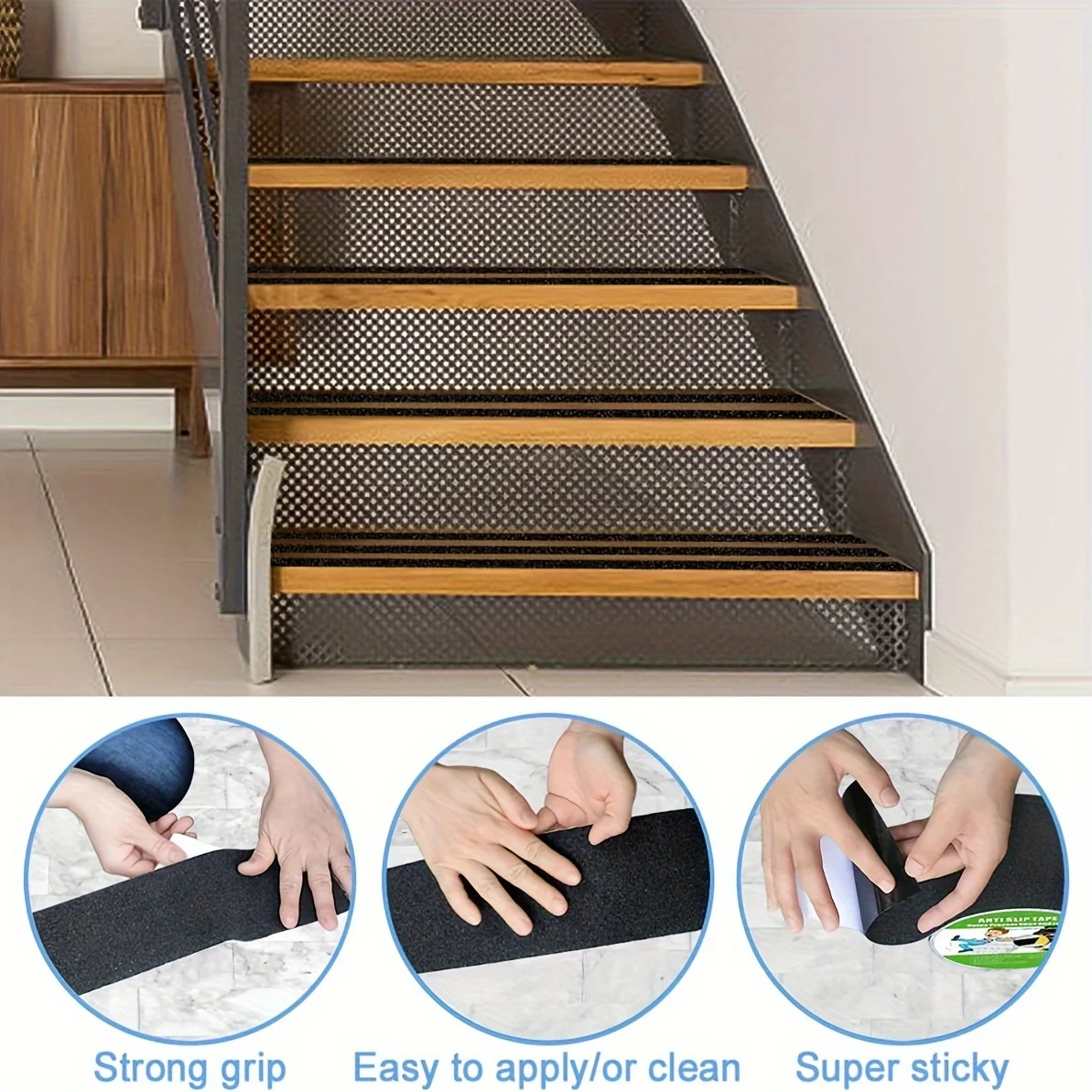 2" x 16ft anti-slip tape safety anti-slip tape stairs steps ramps outdoor applications