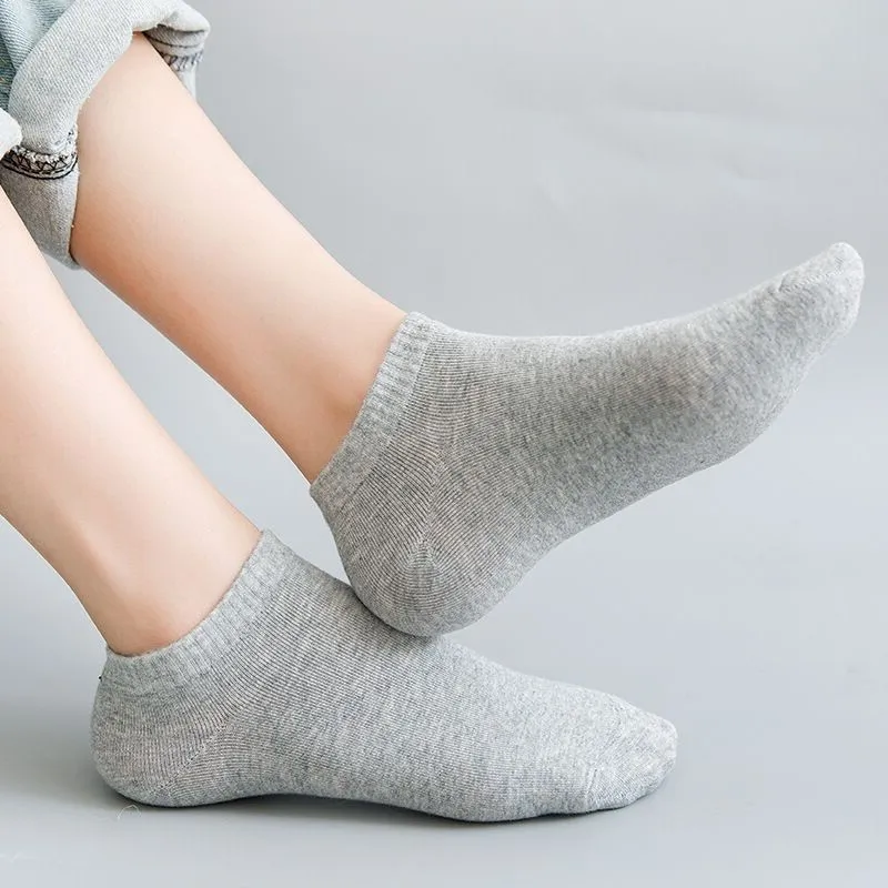 1-5pairs Men's Socks Low Cut Breathable Business Boat Sock Summer Solid Color Comfortable Ankle Casual Cotton White Black Socks 14 S89e66243ea964ec9a626f190033da935I