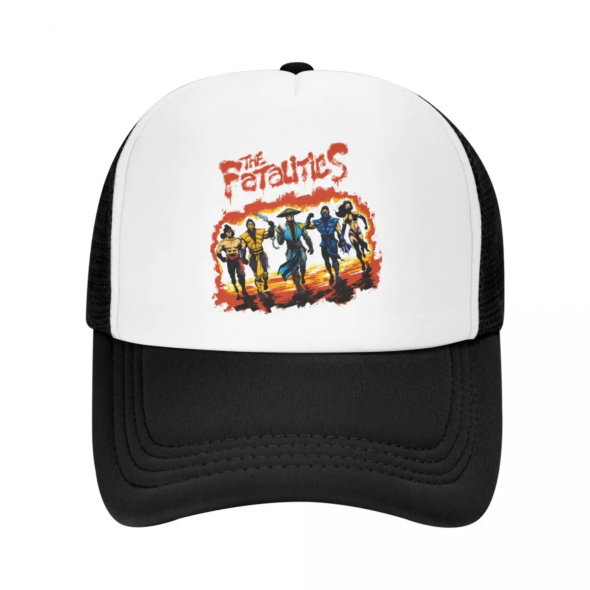 

Бейсболка в стиле панк с принтом Mortal Kombat, бейсболка, регулируемая бейсболка с изображением скорпиона, Кепка-бейсболка для улицы, летняя кепка