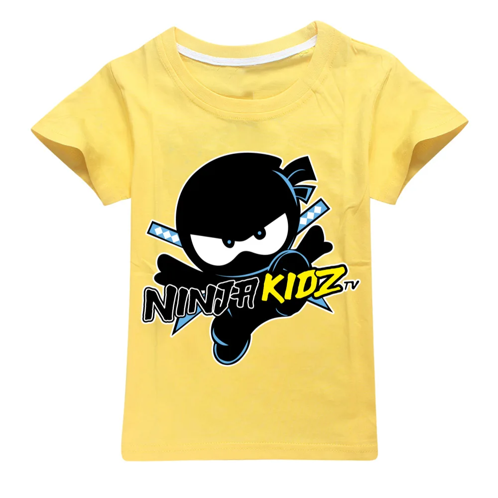 NINJA KIDZ Kids Clothes Summer Boys Fashion Short Sleeve T-Shirt Boys Graphic Tee Baby Girls Tops Children Pullover Hot Selling 3