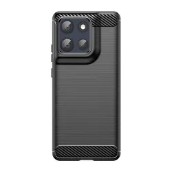 Durable Silicone Bumper Phone Case - Soft Protective Cover in Sleek Design for Moto G100 Pro (Black)