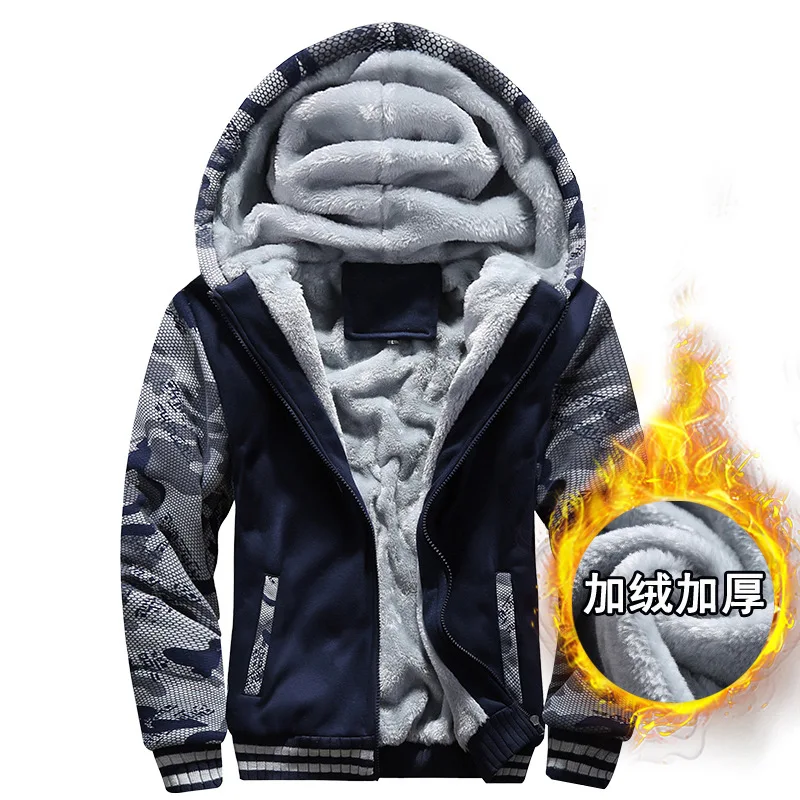 

Hoodies Men Winter Hooded Jackets Printed Hoody Male Camouflage Coats SportsWear Zipper Fleece Hoodies Men Sweatshirts M-5XL