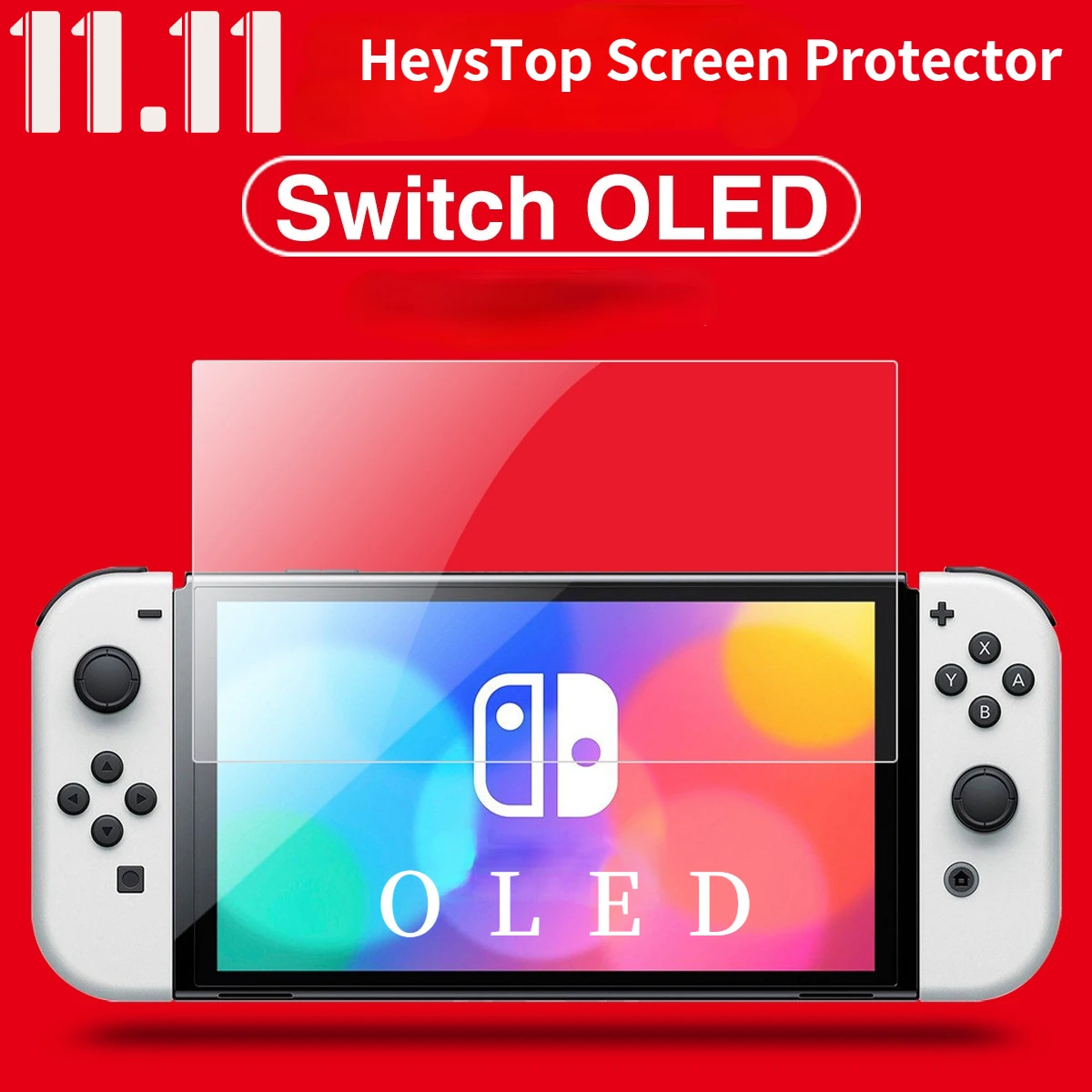 

Закаленное стекло HEYSTOP 9H HD, Защитная пленка для экрана для Nintendo Switch OLED, Защита экрана для Switch OLED, аксессуары для игр