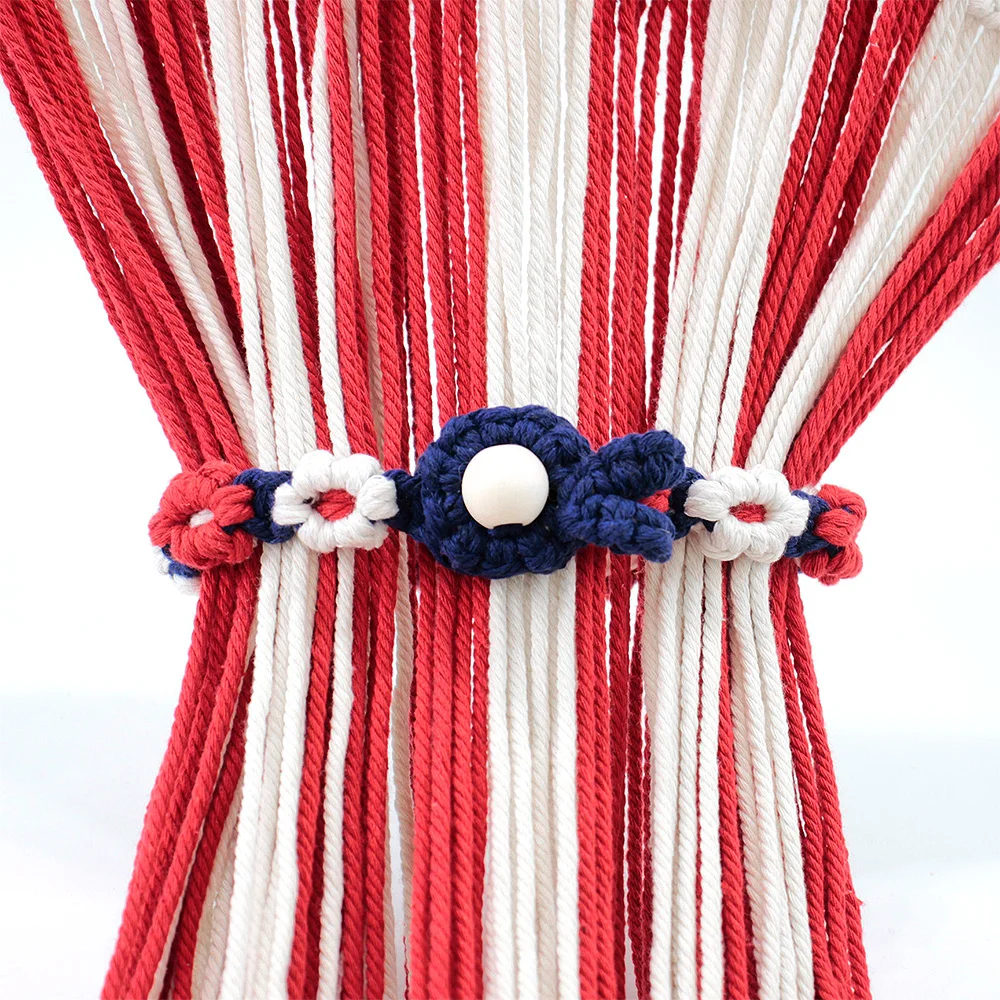 Daisy Curtain Buckles Woven Kit Tutorial Beginner DIY Handicrafts Curtain Decorations Women's Crafts Knitting Kit 1 Set