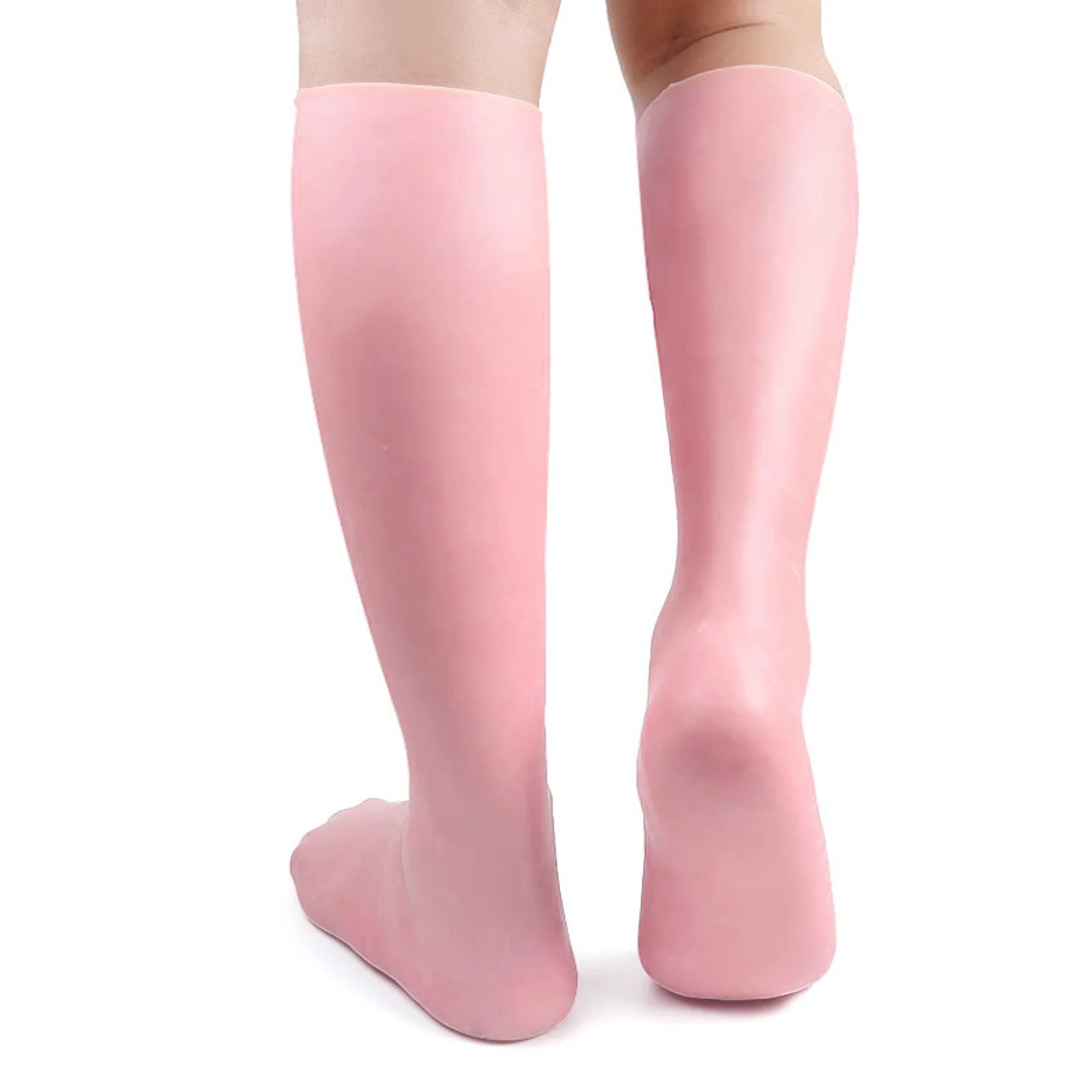 Foot peel mask Heel protection socks Silicone Pedicure Socks Hydrating Silicone Moisturizing Socks Elastic Reusable Comfortable Extended Length 1 Pair for Calluses