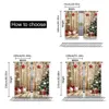 2Pcs Christmas Curtains Rustic Snow Christmas Tree Gifts For Christmas Party Decoration Suitable For Bedroom Living Room Dining 6