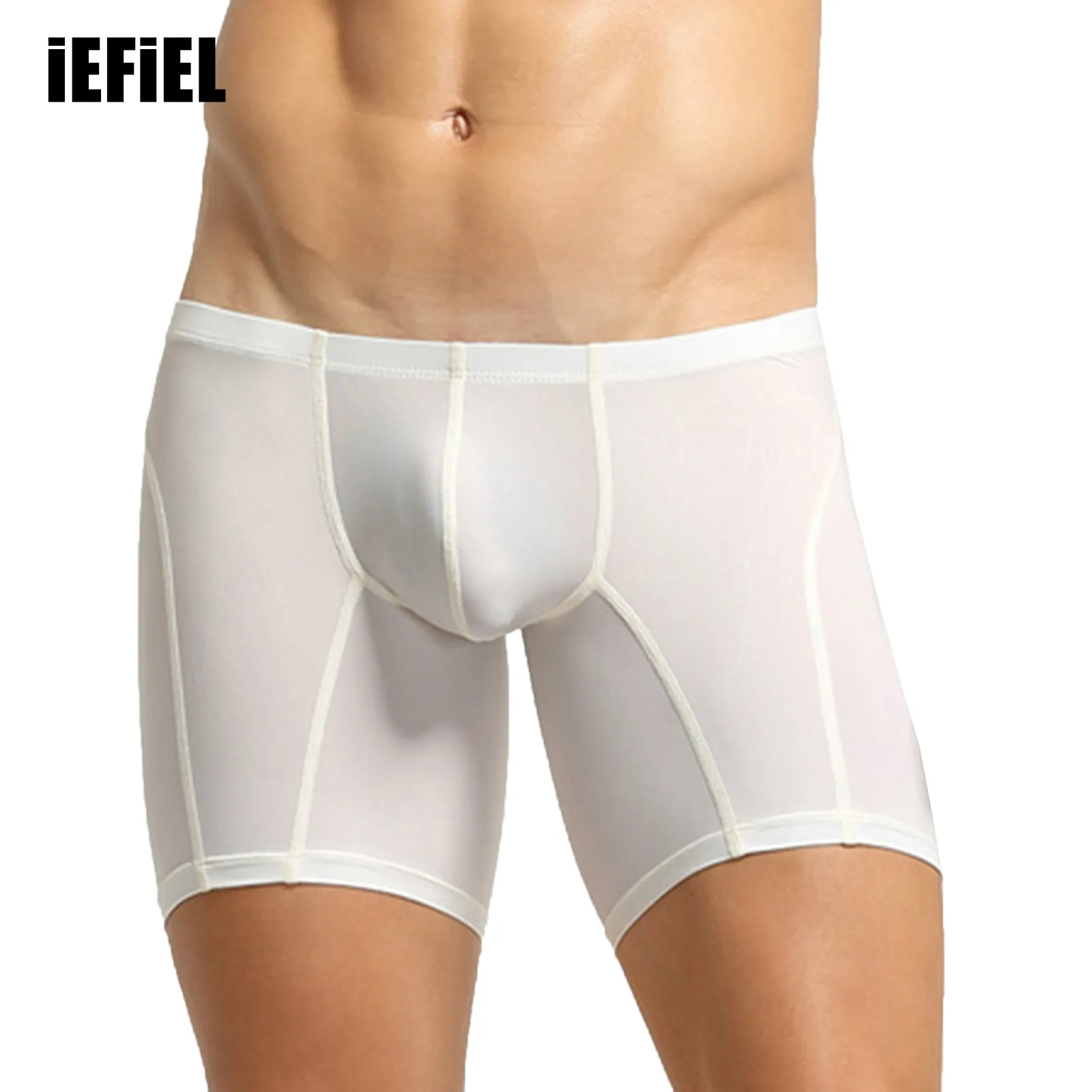 

Men Low Waistband Shorts Bulge Pouch Lift Hip Underwear for Workout Gym Training Tight Elastic