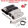Slip On For HONDA VFR1200 X VFR1200F VFR 1200 2009 - 2015 Motorcycle Exhaust Escape Modified Middle Pipe With DB Killer Muffler