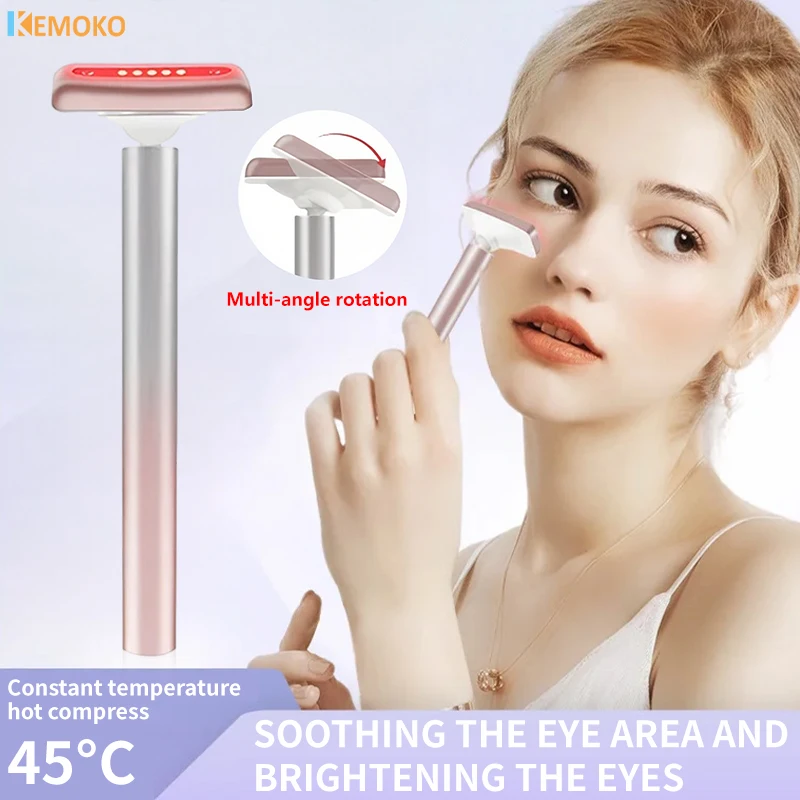 LED EMS Eye Massager Microcurrent Heating Vibration Facial Neck Anti Aging Wrinkle Face Lifting Massager Facial Beauty Device