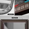 Cat Door Flap Extra Large 11x 9.8in 4 Way Locking Security Flap Door Weatherproof Pet Door Kit for Dog Cat Kitten Puppy Safety 4