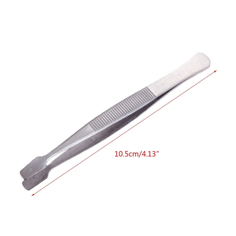 Stainless Steel Stamp Tweezers Tongs Flat Wide Tip Philately Tweezers for Stamps Documents Photo Development precision tweezers,tweezer tool