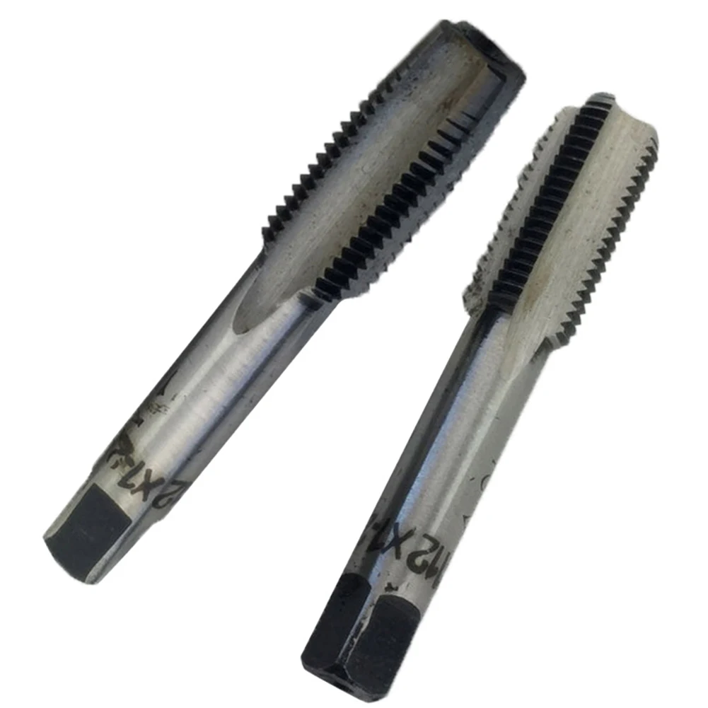 2개입 HSS 12mm x 1/25 메트릭 테이퍼 탭(우측 나사산) x 1/25mm, 산업 및 작업장 나사 가공 작업용