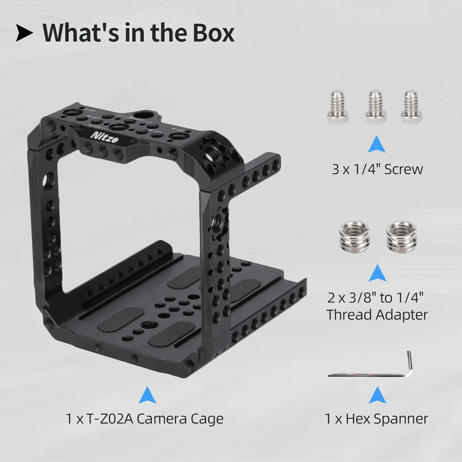 Nitze Cage for Z CAM E2-F6 Pro with Built-in NATO Rails and 3/8