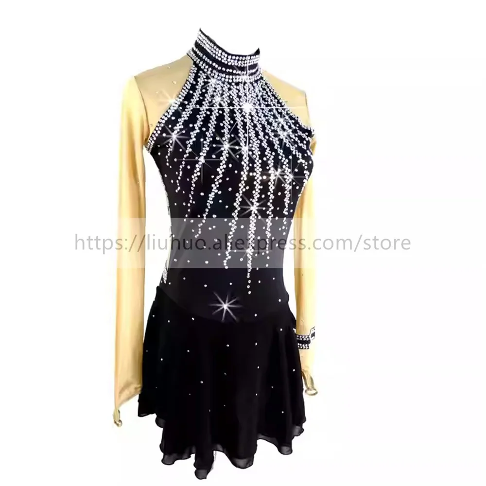 LIUHUO Women Aldult Girl Customize Costume Performance Competition Leotard  Ice Figure Skating Dress Dance Teen Black BD274 - AliExpress 200000532