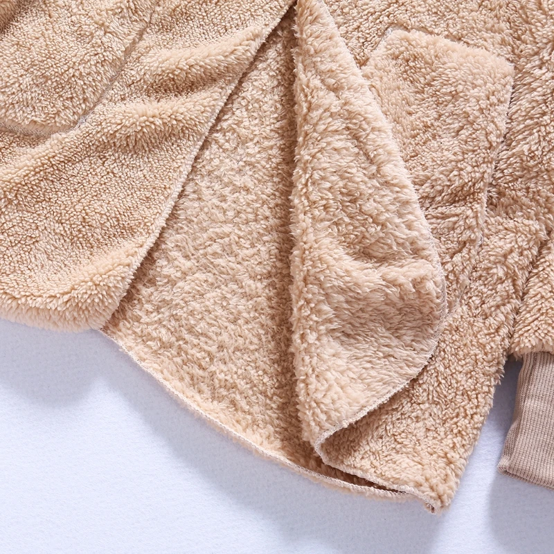 Women Long Sleeve Open Front Faux Fur Winter Warm Cardigan Hoodie Coat Outwear N7YF