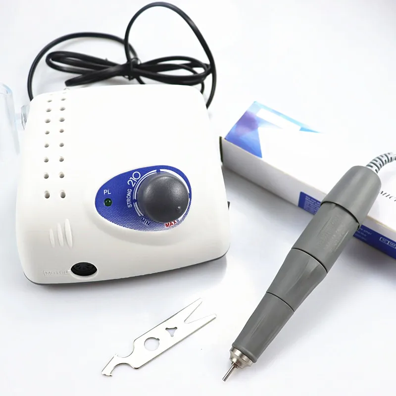 Description Picture 5 of item2021 New Arrival STRONG 210 PRO 105 105L Handpiece 65W 500000rpm Nail Drills Manicure Machine Pedicure Electric File Bits