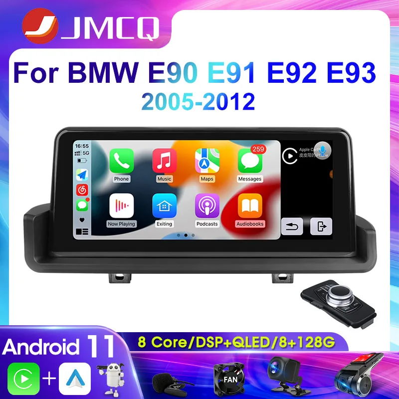 JMCQ 2Din Car Radio for BMW 3 E90 E91 E92 E93 2005 2012 4G Android 11