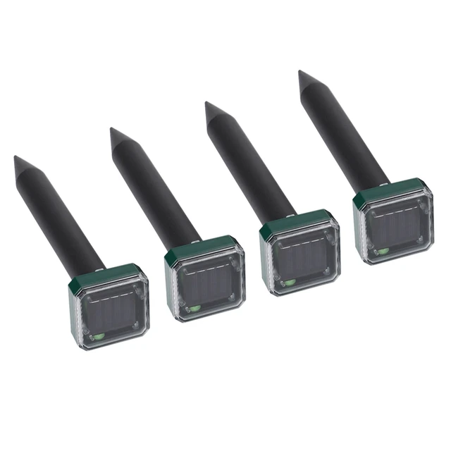 Vakondviselő, 8 Csomagoljon Ultrahangos Állatriasztó Napenergiával Működő Gopher És Vole Chaser Humánus Rágcsáló -Visszataszító - Image 6