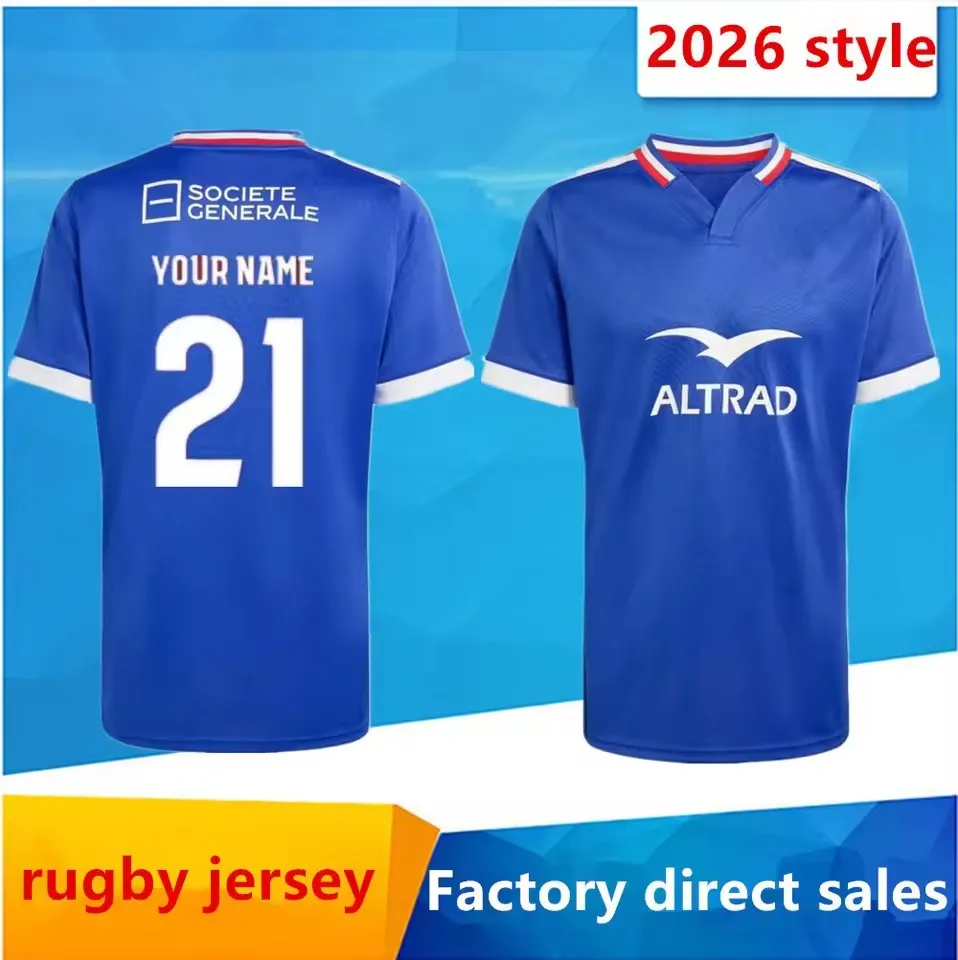 Maillot de rugby français, nouveau style, t-shirt de sport et de loisirs, nom et numéro personnalisés, 2026