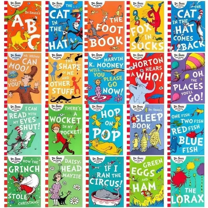 

Random 10 Books Dr. Seuss Series Interesting Story Picture Book Kids English Bedtime Reading Children Learning Book