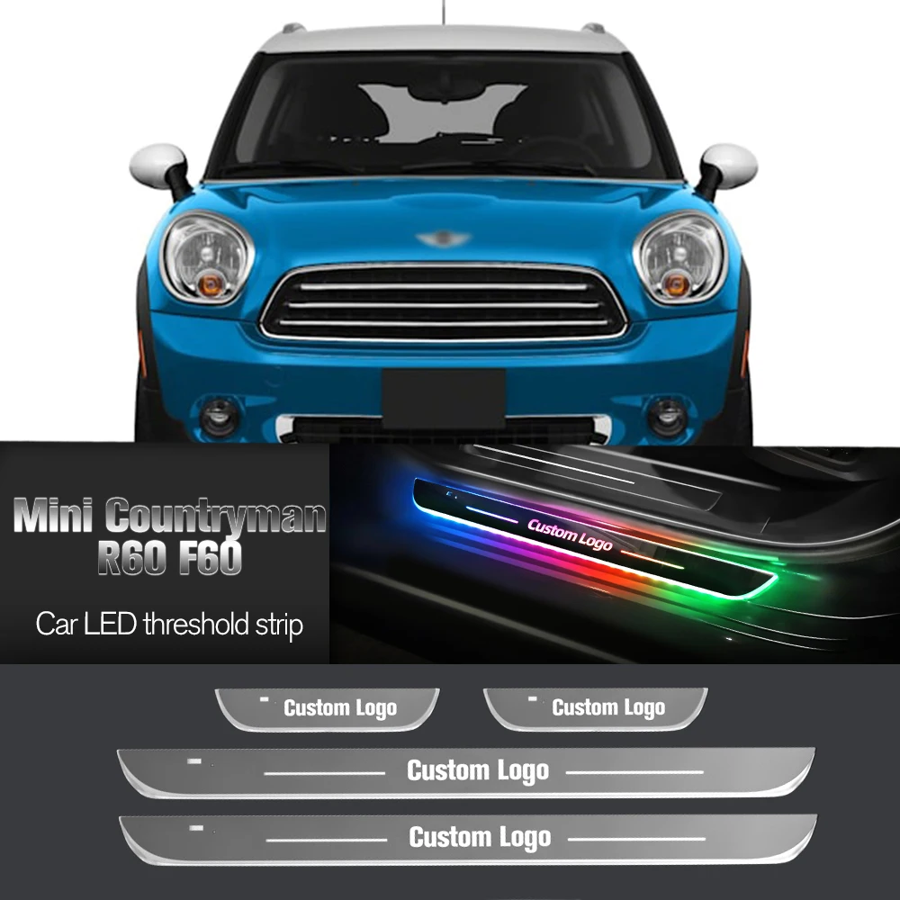 

Car Door Sill Light For Mini Countryman R60 F60 2010-2023 2011 2012 Customized Logo LED Welcome Threshold Pedal Lamp Accessories