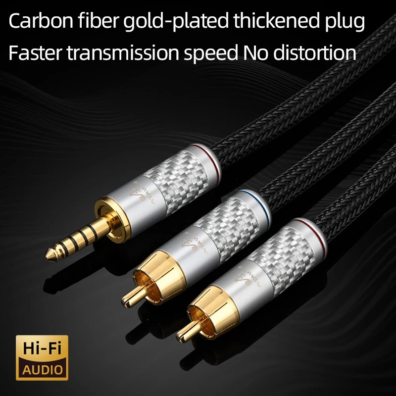 Premium HiFi 4.4mm to 2RCA Audio Cable with OCC Core