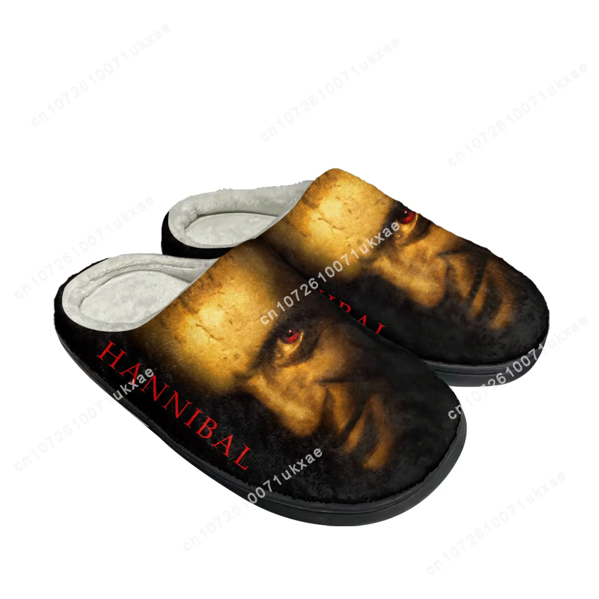 Hannibal Movie Home Cotton Slippers Mens Womens Anthony Hopkins Plush Bedroom Casual Keep Warm Shoes Thermal Slipper Custom Shoe