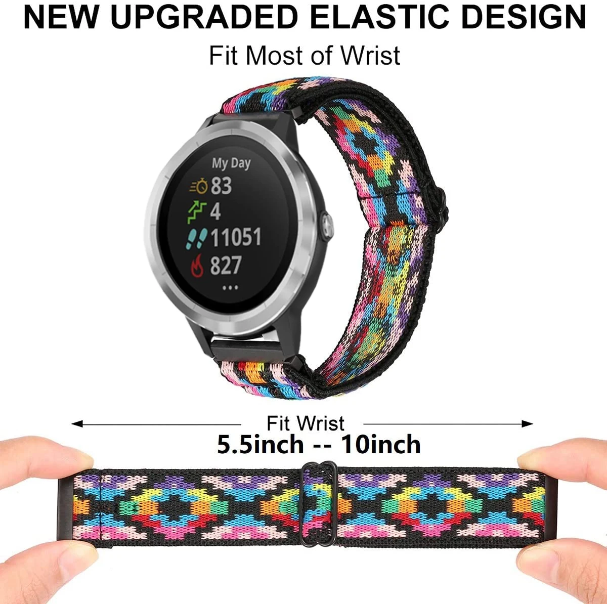 Premium Nylon Elastic Wristband Bracelet for Smartwatches - 20mm/22mm Strap Accessories