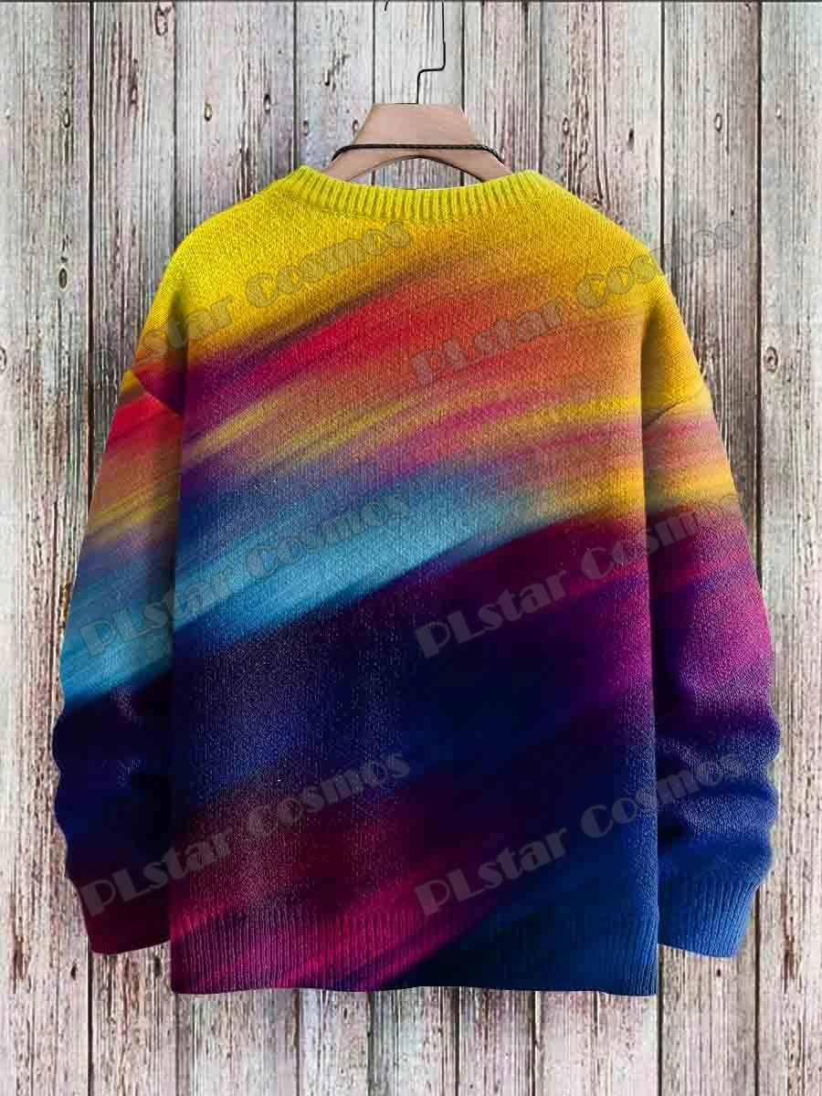 Halloween-Geist mit Katze & Vintage Katzen muster 3d gedruckt Herren gestrickt Pullover Winter Unisex lässig gestrickt Pullover Pullover zzm62 – Detail 16