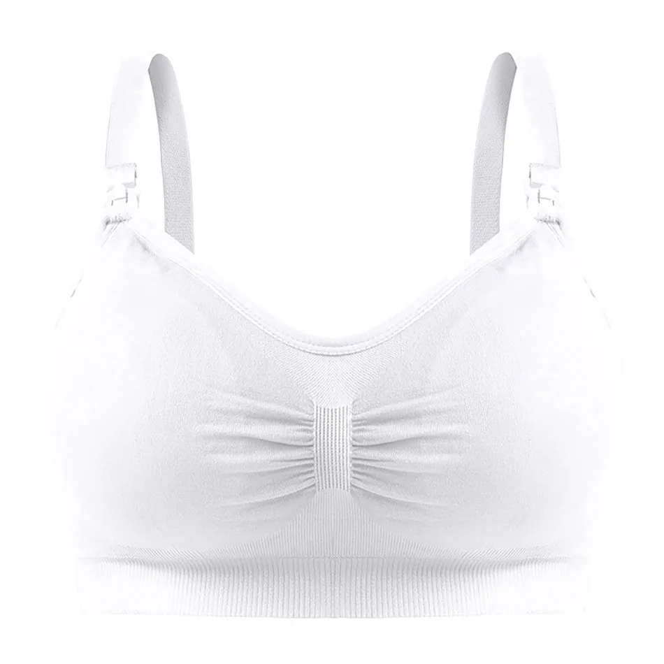 

Pregnant Women's Bras Without Steel Ring With Removable Breathable Breast Pad Open Button Design For Postpartum Nursing Bras