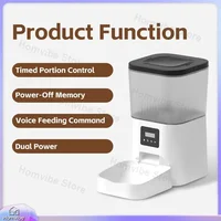 Automatic Cat Feeder with Smart Water Dispenser Stainless Steel Digital Pet Feeder Anti-Blocking Easy Clean for Cats Dogs 6