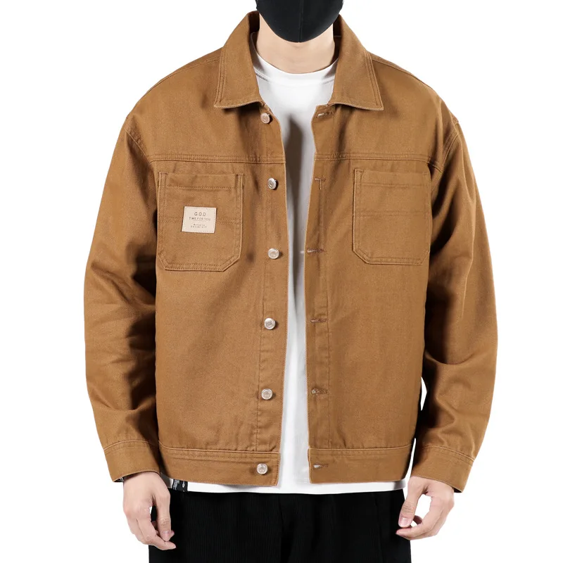 Spring New Men's Denim Jacket Handsome Casual Cotton Work Jacket