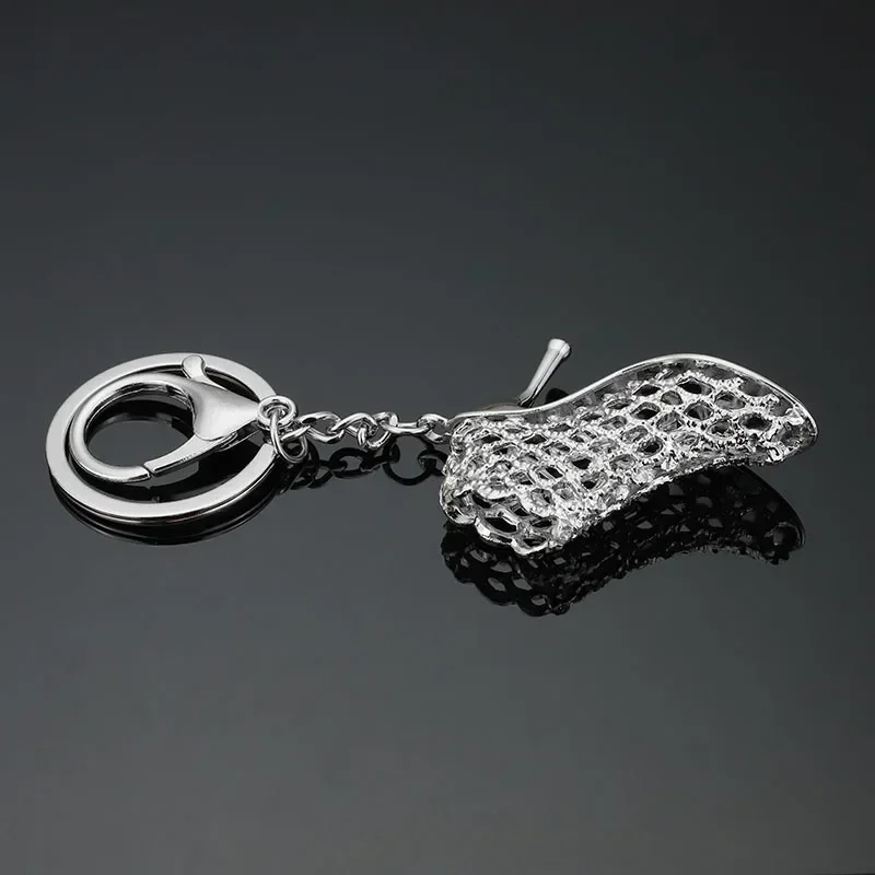 1 pezzo Portachiavi elegante a forma di scarpa con tacco alto decorata