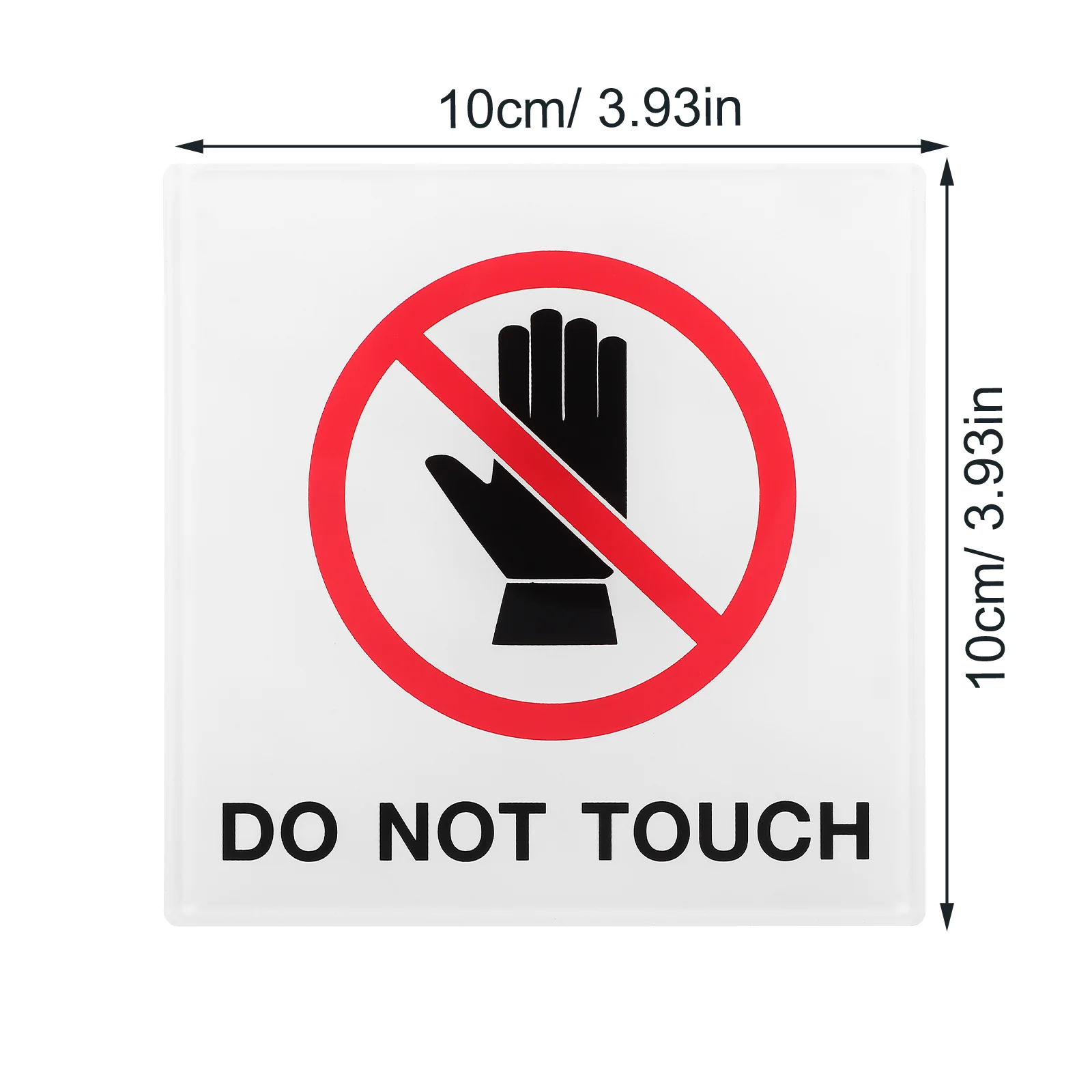 No Touching Signs Tag Adhesive Do Not Warning Label Sign Acrylic Acrylic Caution Danger Decal Factory Safety Machine