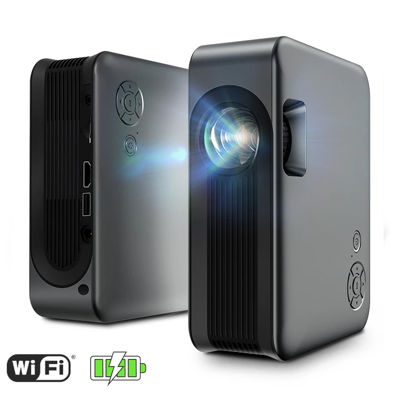 Portable MINI Projector A30C Pro Built In Battery Smart TV WIFI Home Theater Cinema Sync Phone Beamer Projectors for 4k Movie