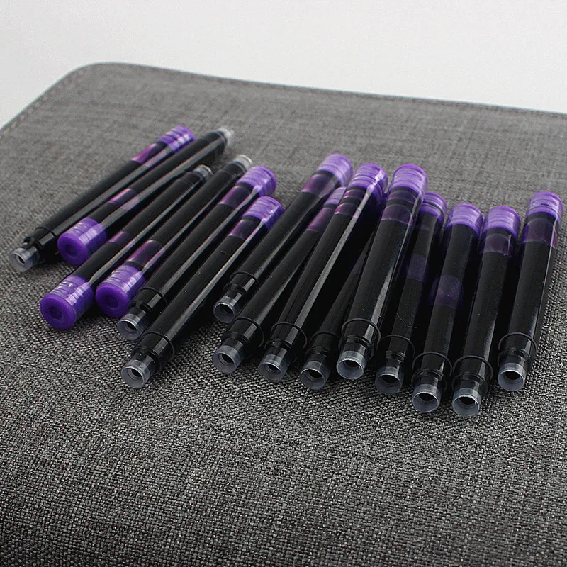 범용 잉크 카트리지 리필 만년필 교체 가능 잉크 백, 사무용품, 블루, 블랙, 2.6mm, 3.4mm 구경 잉크 백, 10 개