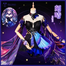 

Genshin impact game character Cosplay Costumes Liyue Keqing New skin Blue dress Cosplay game cos Anime Costumes