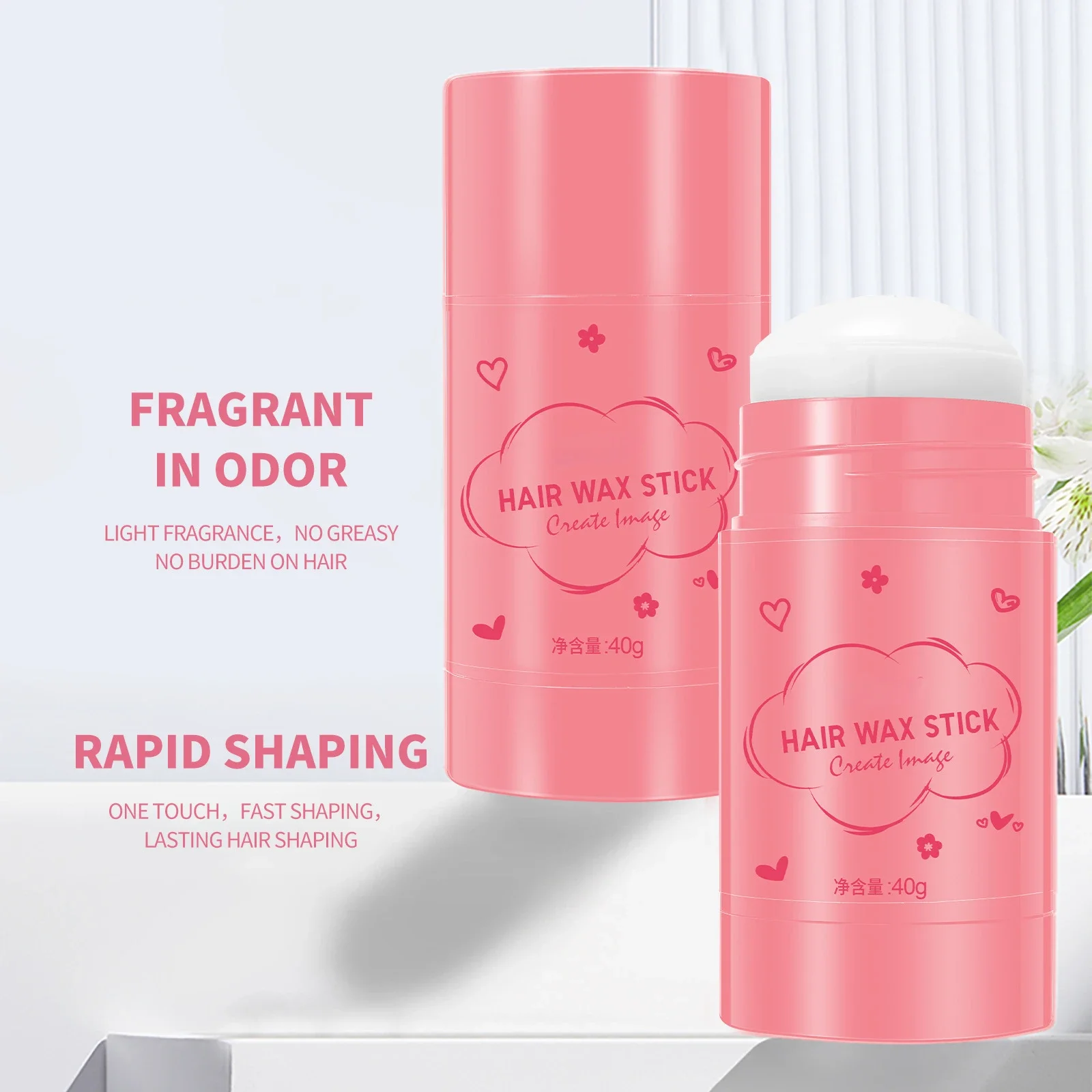 Solid Styling Hair Wax Stick Balsamo Per La Finitura Dei Capelli Frantumati Long Styling Hair Finishing Stick Styling Balm Trucco All'Ingrosso