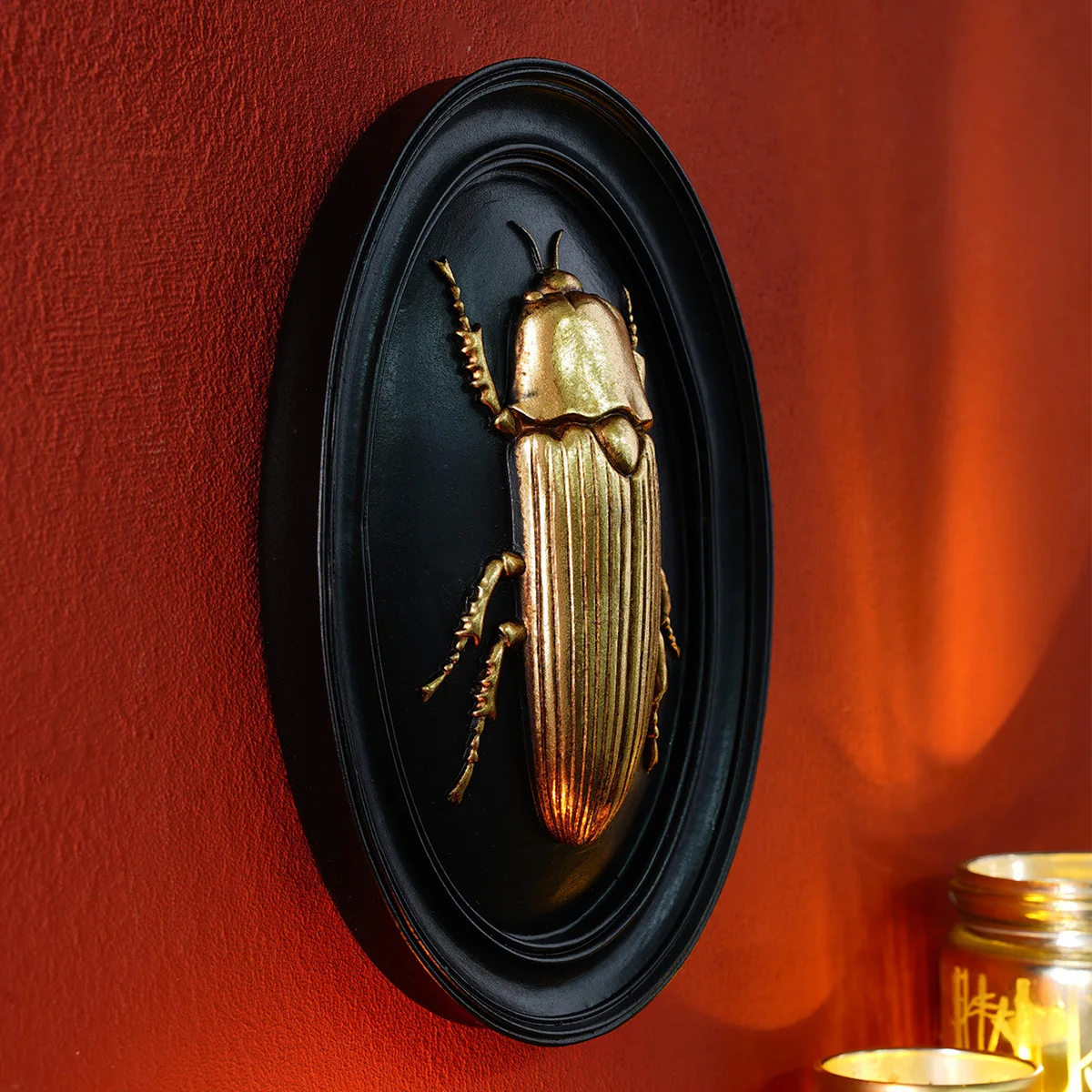 1PC, resin material golden beetle series pendant, suitable for insect party decoration