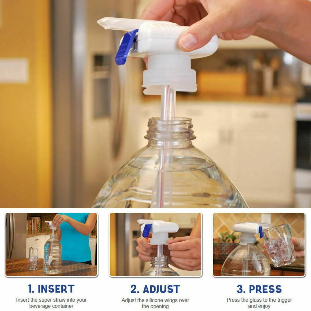 Beverage Dispenser Automatic Drinking Straw Suction Pump Beverage Straw Magic Tap Spill Proof Water Pump Diy